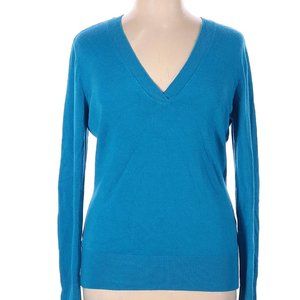 New York & Co, long sleeve, v-neck sweater, blue, XL